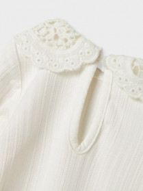 NAME IT Langærmet Body Fioline Bright White
